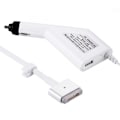 Miniatyrbillede 1 af 5: 45W 14.85V 3.0 5-polet T-formet MagSafe 2 Biloplader med 1 USB-port til Apple Macbook A1466 / A1436 / A1465 / A1435 / MD224 / MD231 / MD761 / MD711, Le