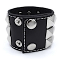 Miniatyrbillede 2 af 2: Sort armbånd med nitter