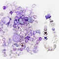 Miniatyrbilde 3 av 5: 1 Pakk Assorterte Lilla Pastell Estetiske Akrylperler Akryl Plastperler (150G/Pakk, Omtrent 100 Stk