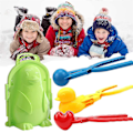 Miniatyrbild 1 av 4: Snöbollsformare 4-pack Hjärta Snögubbe Sfärisk Form Snöbollsformare Klämma Plast Snöbollsformare Verktyg Sandboll Klämma Snöleksaker För Barn Och Vuxna Svart