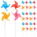 100 stk. plastik vindmølle farverig pinwheel vind legetøj til børn (blandet farve)