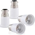 B22 til E27 Pærefatningsadapter – Pakke med 4 Adaptere – Kompatibel med LED- og Halogenpærer – Hurtig Installation