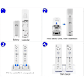 Miniatyrbild 5 av 5: 2 st 2800mAh Uppladdningsbara Batterier och Wii Batteriladdningsstation för Wii Remote Switch Tillbehör