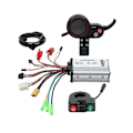 Miniatyrbild 1 av 5: 48V 500W Kontroller MR-100 LCD Display Mätare Instrumentpanel+Brytare för Elektrisk Scooter