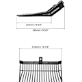 Miniatyrbillede 2 af 5: 2 Pak Holdbare Rustfrie Pitchfork Hoveder, Stabile Polycarbonat Gaffeludskiftningshoveder Med 18 Tænder-hy