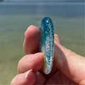 Miniatyrbillede 5 af 5: 4x Glas Strand Lommehjerte, Lommehjerte Strandglas Token, Fused Glas Hjerte Lomme Token, Håndlavet