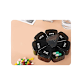 Miniatyrbillede 5 af 5: Bærbar Pilleæske Rund Medicinplanlægger Rund Formet Lille Etui Ugentlig Pilleorganiser 7-Sided Pille