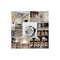 Miniatyrbilde 3 av 3: Sett med 4 mini innfelte LED-spotlights, 3 W, varmhvit Hvit