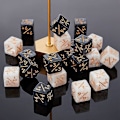 Miniatyrbilde 5 av 5: 24 Terninger Tellere Token Terninger Lojalitet Terninger Marmor D6 Terninger Kvadrat Kompatibel med ,,Kortspill