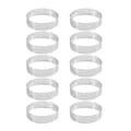10 st Cirkulära Tårtringar i Rostfritt Stål Torn Paj Form Perforerad Mousse Ring, 8cm