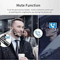 Miniatyrbillede 4 af 5: Trådløst Bluetooth Headset Håndfrit Enkelt Øre Hovedtelefon Støjreducerende Mikrofon til Kontor/D