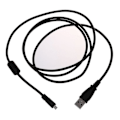 Miniatyrbillede 2 af 4: Sort USB 2.0 A til 8-polet Mini B-kabel med ferrit - 1,5 m / 59 tommer til CoolPix P90
