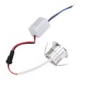 Mini LED Recessed Spotlight 3W COB Ceiling Light, Silver Housing, Stable Heat Sink, AC85-265V, Cool White 6000K
