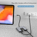 Pikkukuva 5 / 5: Type-C - Ethernet LAN -verkkoadapteri Hub USB C - 3,5 mm äänentoisto PD nopea lataus telakointiasema kannettavalle tietokoneelle ja matkapuhelimelle