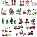 Miniatyrbillede 2 af 5: 24 Overraskelser Julebygninger Jul Serie Arkitektur Byggekit Klemmeklodser Modelbyggeri Konstruktion Legetøj Blind Box Legetøj