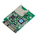 Miniatyrbild 1 av 5: SD SDHC Secure Digital MMC Minneskort till 7+15P SATA Seriell ATA Konverter Adapter Enkel Installation
