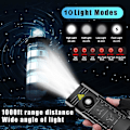 Pikkukuva 5 / 5: 7000 Lumenin Tehokas Pyörävalot Etu- Ja Takana, 5 Led Super Kirkas Usb Ladattava Vedenkestävä Bicyc