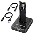 Miniatyrbillede 2 af 5: 10 Gbps Single Bay M.2 SSD Kabinet Ekstern Harddisk Boks SATA NGFF NVME M.2 Dockingstation SSD H
