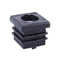 Miniatyrbillede 5 af 5: Kvadratiske Rør-Endestykker Indsats Propper M8 Gevind 20x20mm 20Stk Sort