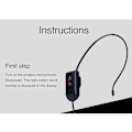 Miniatyrbillede 4 af 5: Sort Bærbar FM Trådløs Mikrofon Headset Radio Megafon Til Turguide Undervisning Møde Forelæsninger Forbrugsvarer