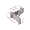Miniatyrbillede 3 af 3: 10 stk. 2,3 cm Aluminium Legering Sølv Køleskabs Hylde Støtte Kroge - G