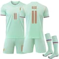2026 VM Frankrike Bortafotbollströja + shorts + strumpor Nr 11 Olise 22