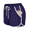 Miniatyrbild 1 av 4: Women's Double Layer Drawstring Elastic Waist Athletic Shorts with Pockets Purple XL