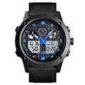 Miniatyrbild 1 av 5: Mordely Large Display Dual Time Digital And Analog Watch Stopwatch Alarm Light Rubber Strap