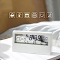 Miniatyrbild 3 av 4: Digital Travel Alarm Clock - Foldable Calendar & Temperature & Timer Lcd Clock With Snooze Mode - Large Number Display, Battery Operated - Compa