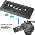 Miniatyrbild 2 av 4: 2023 Quick Release Bracket With 1/4&quot; And 3/8&quot; Mounting Screws For Manfrotto 501hdv 503hdv 701hdv Mh055m0-q5