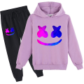Miniatyrbild 1 av 2: Mordely Marshmello Cotton Candy Dj Middle School Hoodie+ set för pojkar och flickor grey 110cm