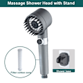 Miniatyrbild 1 av 10: Mordely 4 i 1 massageduschmunstycke HögtrycksDUSCHHUVUD OCH Shower Head and Base