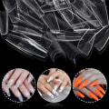 Miniatyrbild 9 av 10: Mordely 500ST False Nail Deep C Curve Kista Naglar CLEAR Clear