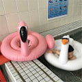 Miniatyrbild 3 av 4: Baby Pool Float, Inflatable Flamingo Float, Infant Swimming Ring, Inflatable Pink Flamingo Baby Float for Pool, White