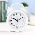 Miniatyrbild 2 av 5: 2023 Children's Alarm Clock Dual Clock Classic Home Simulation Mini Round Table Alarm Clock Children's Gift Alarm Clock - White