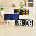 Miniatyrbild 2 av 4: 2023 Digital Alarm Clock For Indoor Temperature Display, 12/24 Hour Alarm Clock, Bedroom And Office Clocks (white Shell Orange Number)