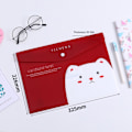 Miniatyrbild 9 av 10: 3st A4 filväska Tecknad a4 mapp LILA RAND RAND Purple Stripe-Stripe