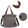 Miniatyrbild 3 av 5: Mordely Messenger-väska i canvas för kvinnor Cross-body-väska, fritidsmode gray