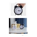 Miniatyrbild 5 av 5: 2023 4.33 Inch Alarm Clock Round Analog Desk Clock Silent No Tick Night Light Battery Powered Bedroomblack