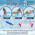 Miniatyrbild 2 av 3: Mordely 1 Pack Uppblåsbar Pool Floats Hängmatta Storlek Vatten Hängmatta Solstol orange