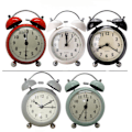 Miniatyrbild 2 av 4: 5&quot; Luminous Alarm Clock Non-ticking Quartz Analog Retro Twin Bell Clock With Loud Alarm And Nightlightwhite