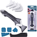 Miniatyrbild 1 av 5: 2023 3 In 1 Silicone Caulking Tools, Caulking Nozzle Kit Sealant Applicator Finishing Kit Kit Finishing Sealant Tool Scraper For Window Sink Gasket