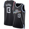 Miniatyrbild 1 av 2: Mordely Herr 2023 City Edition Los Angeles Clippers Paul George #13 Svart Dri-FIT Swingman tröja för vuxna M