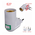 Miniatyrbild 9 av 9: Mordely Skruvomvandlare E27 Bulb Light Base EU PLUG EU PLUG EU Plug