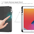Miniatyrbild 3 av 8: 2023 New iPad 8th/7th Generation Case 10.2 with Pencil Holder, Protective Cover with Auto Wake/Sleep, Trifold Stand for iPad 8th Generation, Black