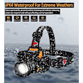 Miniatyrbild 2 av 5: 2023 Headlamp, Led Headlamp, Waterproof 2000 Lumens, Super Bright Usb Rechargeable Headlamp, 3 Brightness, 90 Adjustable