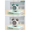 Miniatyrbild 4 av 4: 2023 [non-ticking 4&quot; Twin Bell Alarm Clock - Metal Frame 3d Dial With Backlight Function - Desk Table Clock For Home & Office - Coffee Color