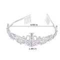 Miniatyrbild 2 av 10: Mordely Crystal Rhinestone Crown Coiffure Crown Tiara VIT&ROSA White&pink