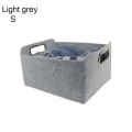 Miniatyrbild 1 av 10: Mordely Filt Förvaring Korg Kläder Organizer Diverse Container LIGHT Light grey S
