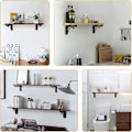 Miniatyrbild 5 av 5: Mordely Wall Mounted Folding Bracket Set Of 2 Foldable Shelf Support Folding Shelf Brackets With Screws Folding Shelf Hinge For Diy Bench